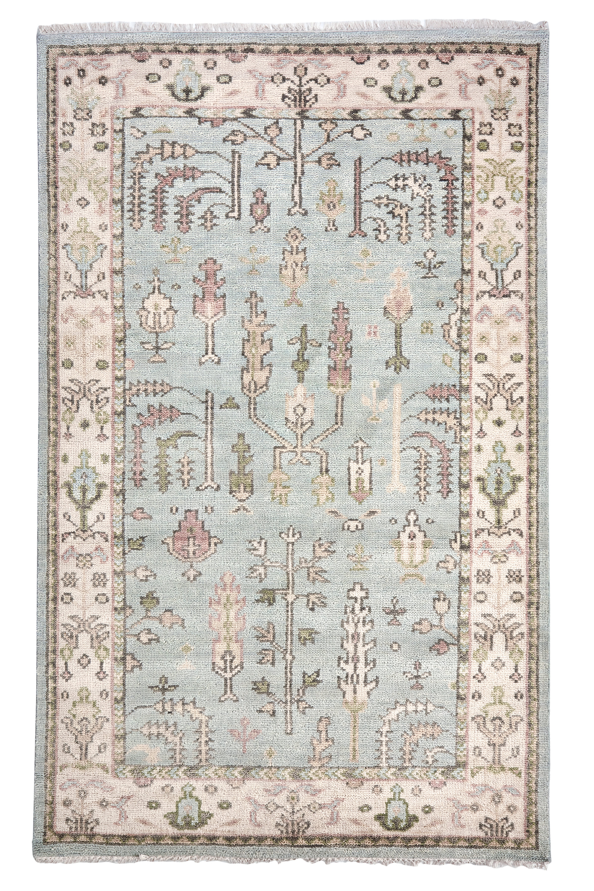 Athens Hand Knotted Wool Rug | Sky