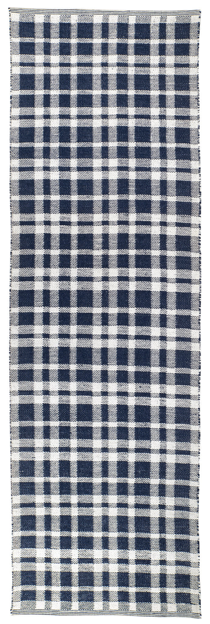Tattersall Handwoven Indoor/Outdoor Rug | Navy Image secondaire du produit