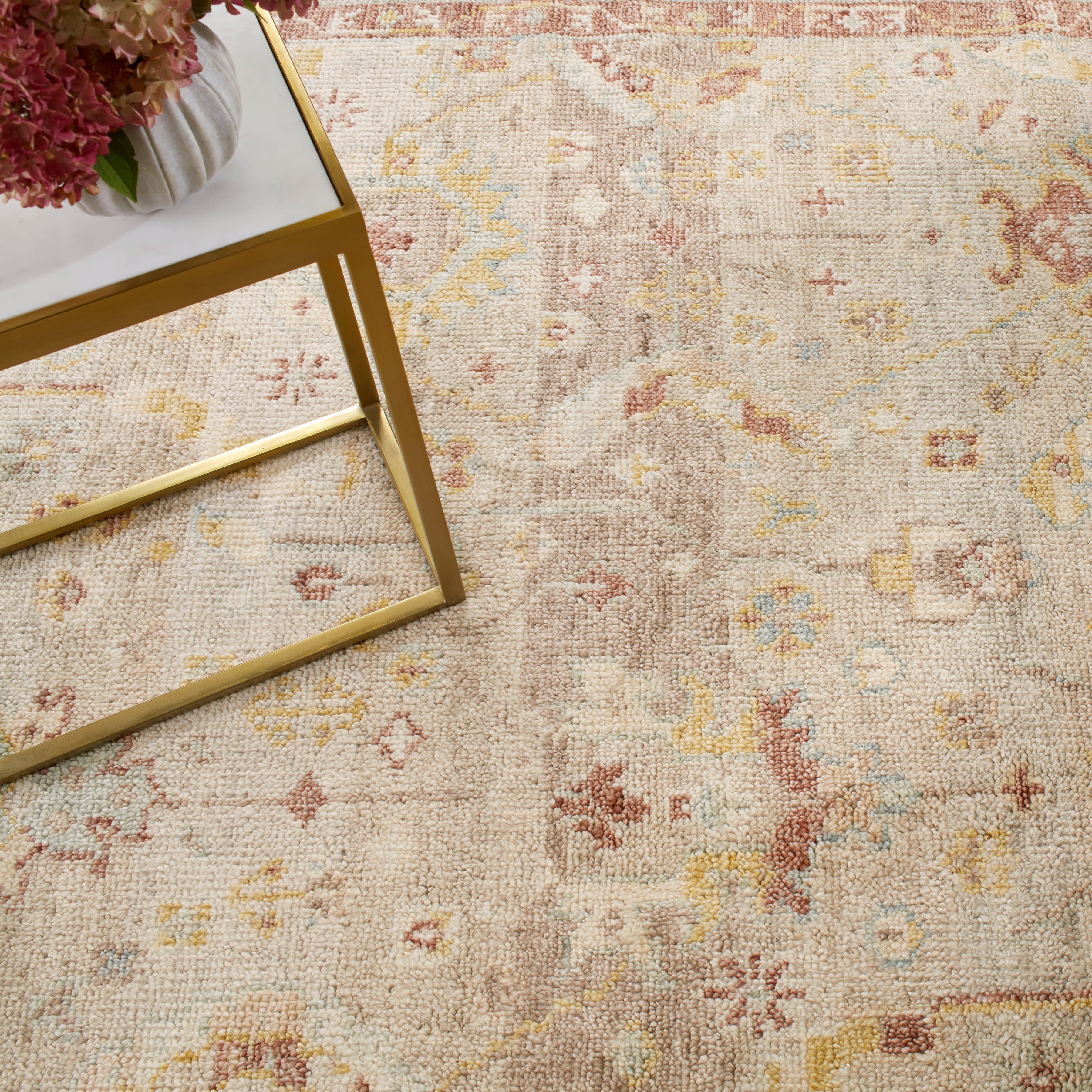 Nora Hand Knotted Wool Rug | Natural