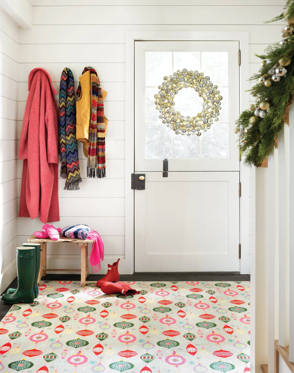 Ornaments Machine Washable Rug | Multi