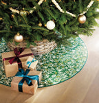 Winter Pinecones Machine Washable Rug | Green