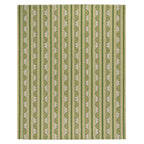 Button Hand Micro Hooked Wool Rug | Olive