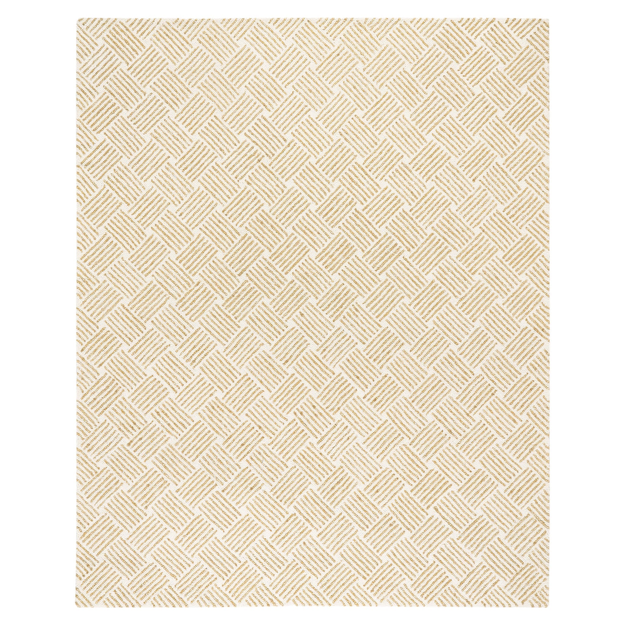 Layers Hand Hooked Wool Rug | Ochre