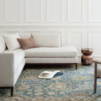 Camille Hand Knotted Wool Rug | Navy