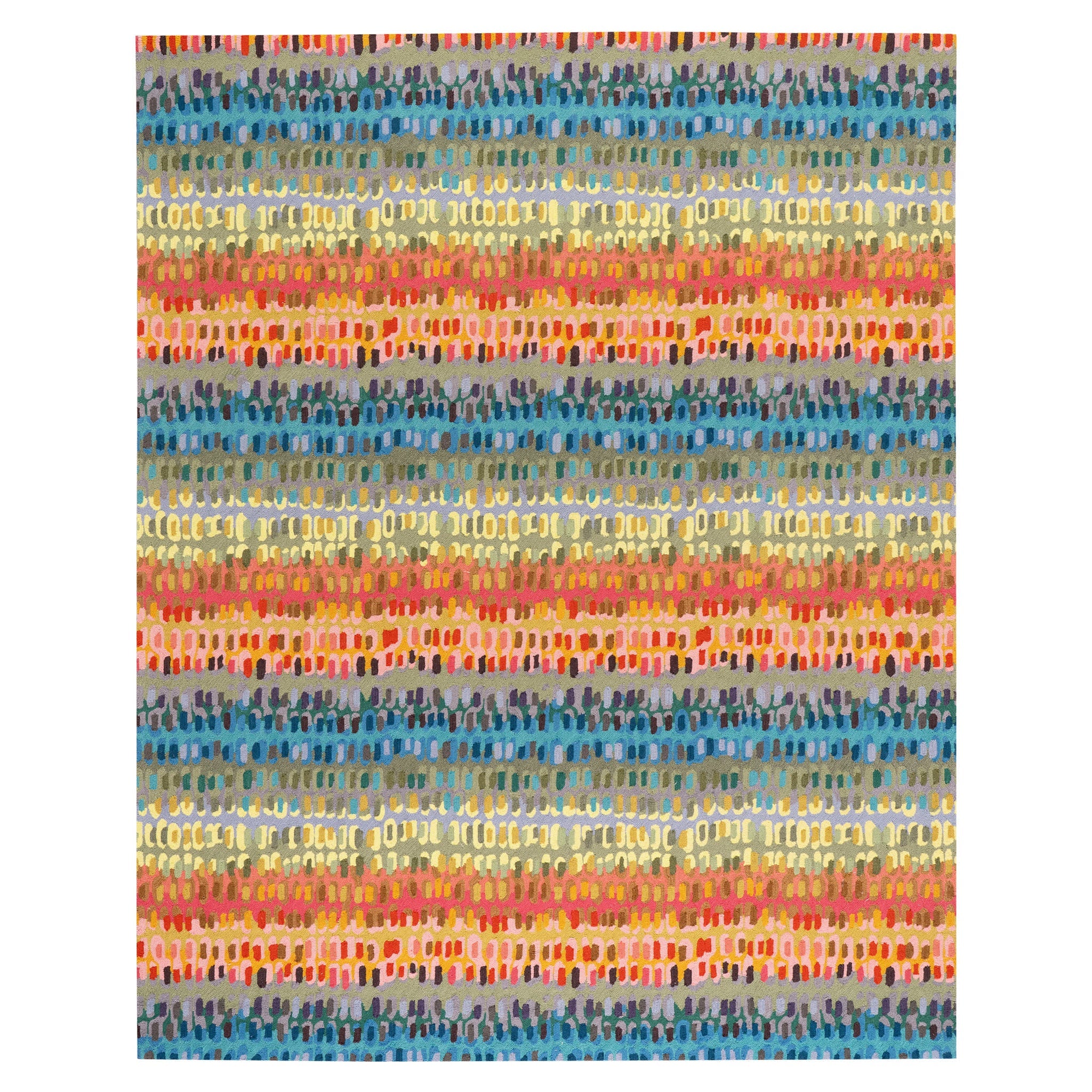 Paint Chip Hand Micro Hooked Wool Rug | Multi Secondary image