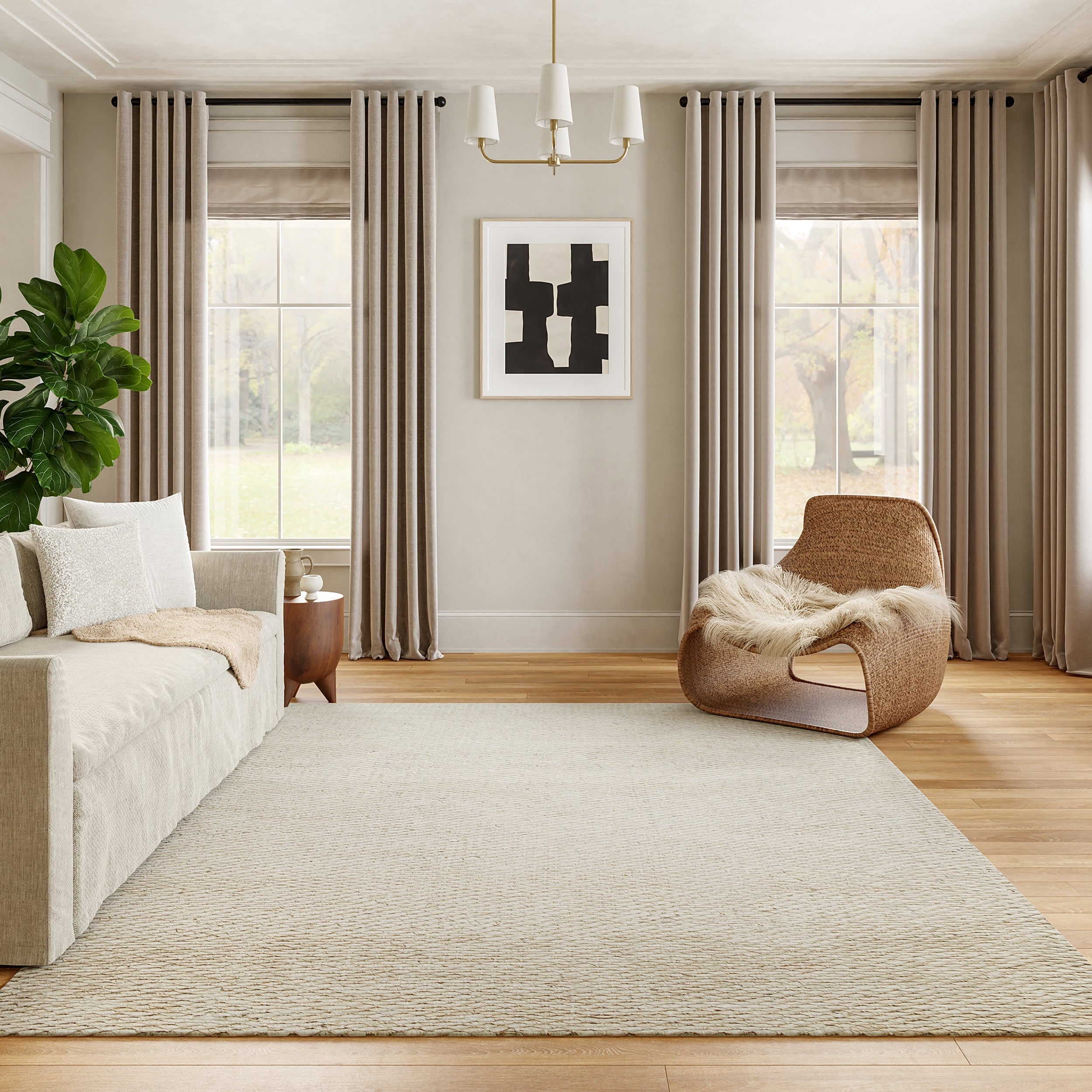 Handspun Jute Rug | Off White Secondary image