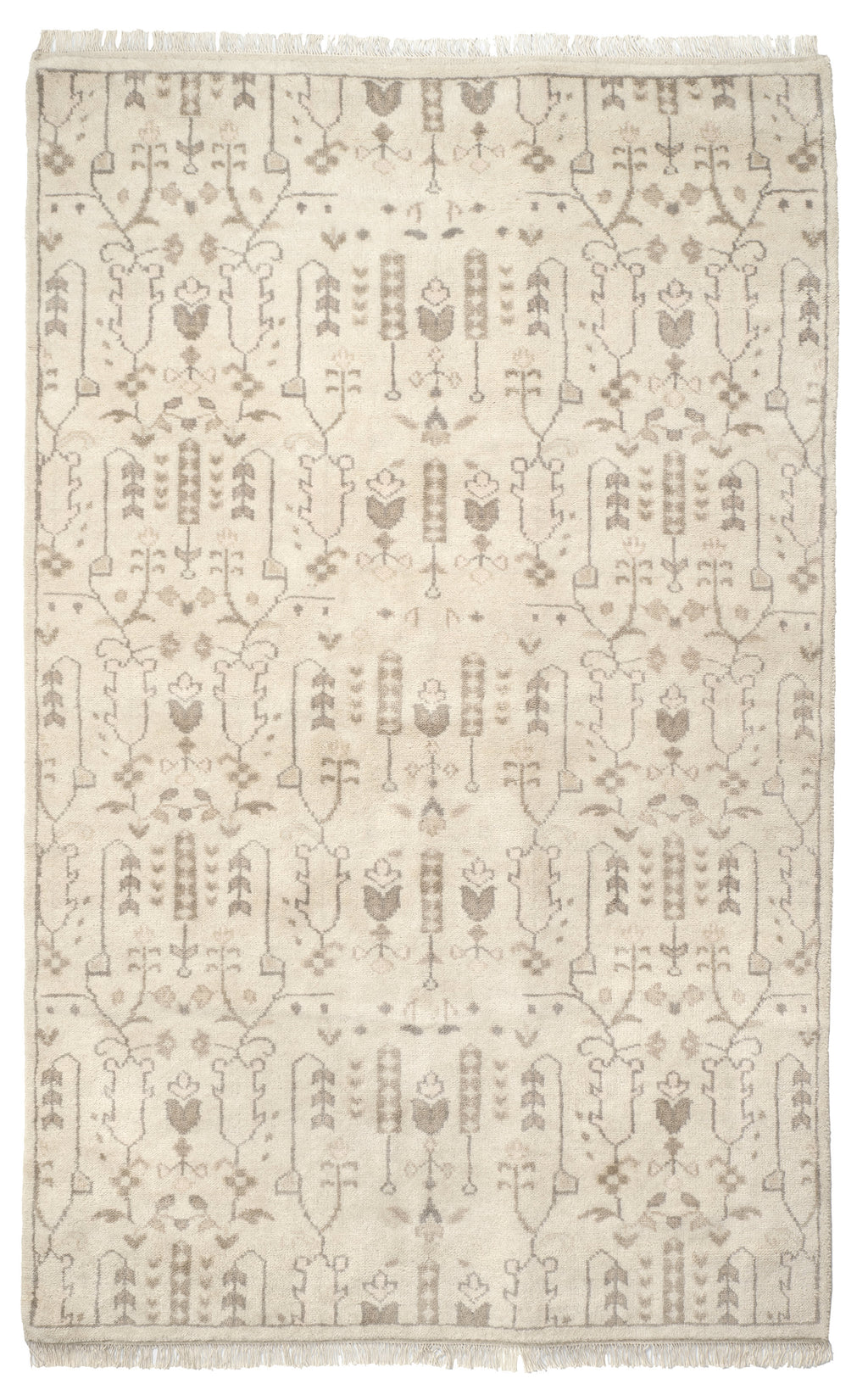 Dara Hand Knotted Wool Rug | Cream