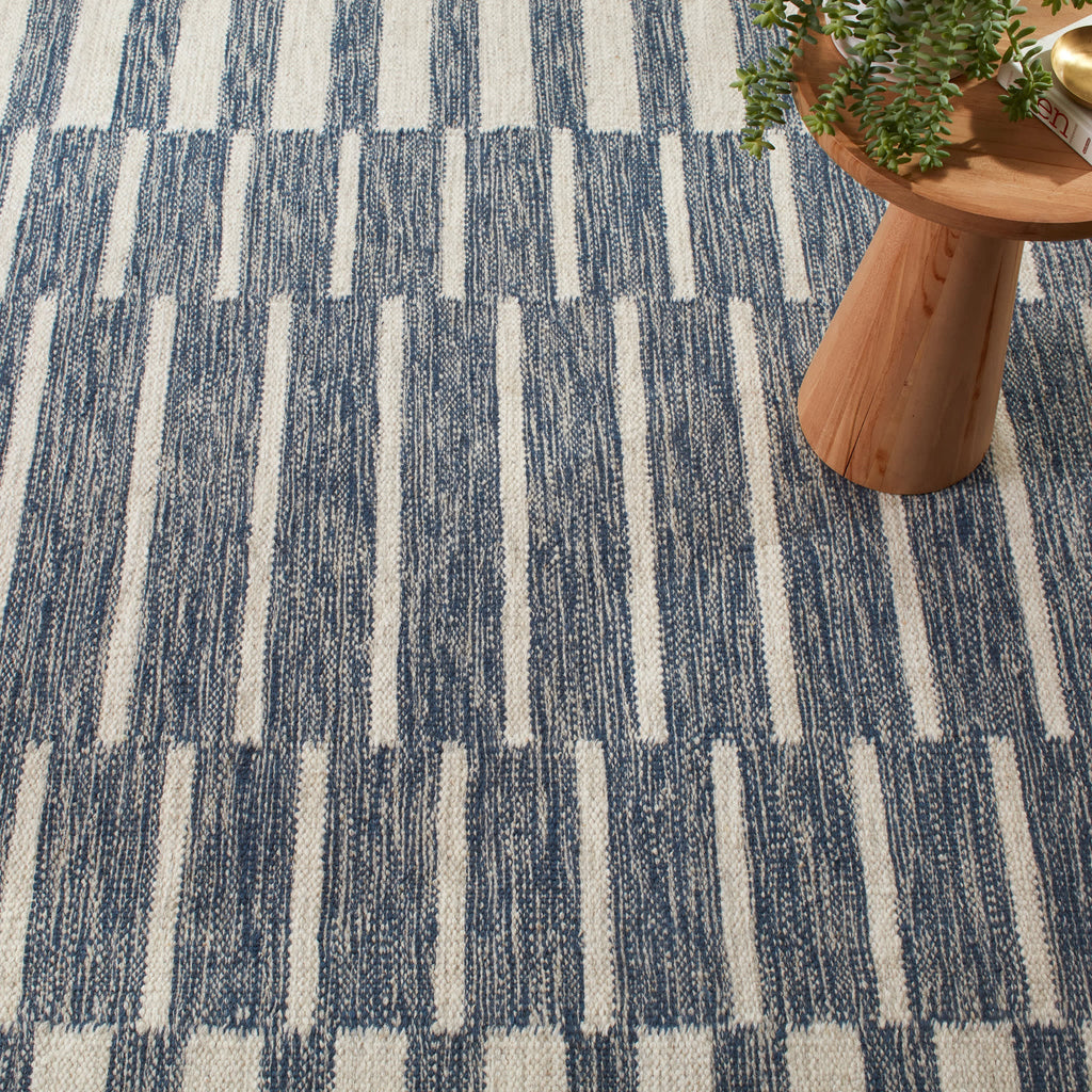 Heights Handwoven Wool Rug | Denim