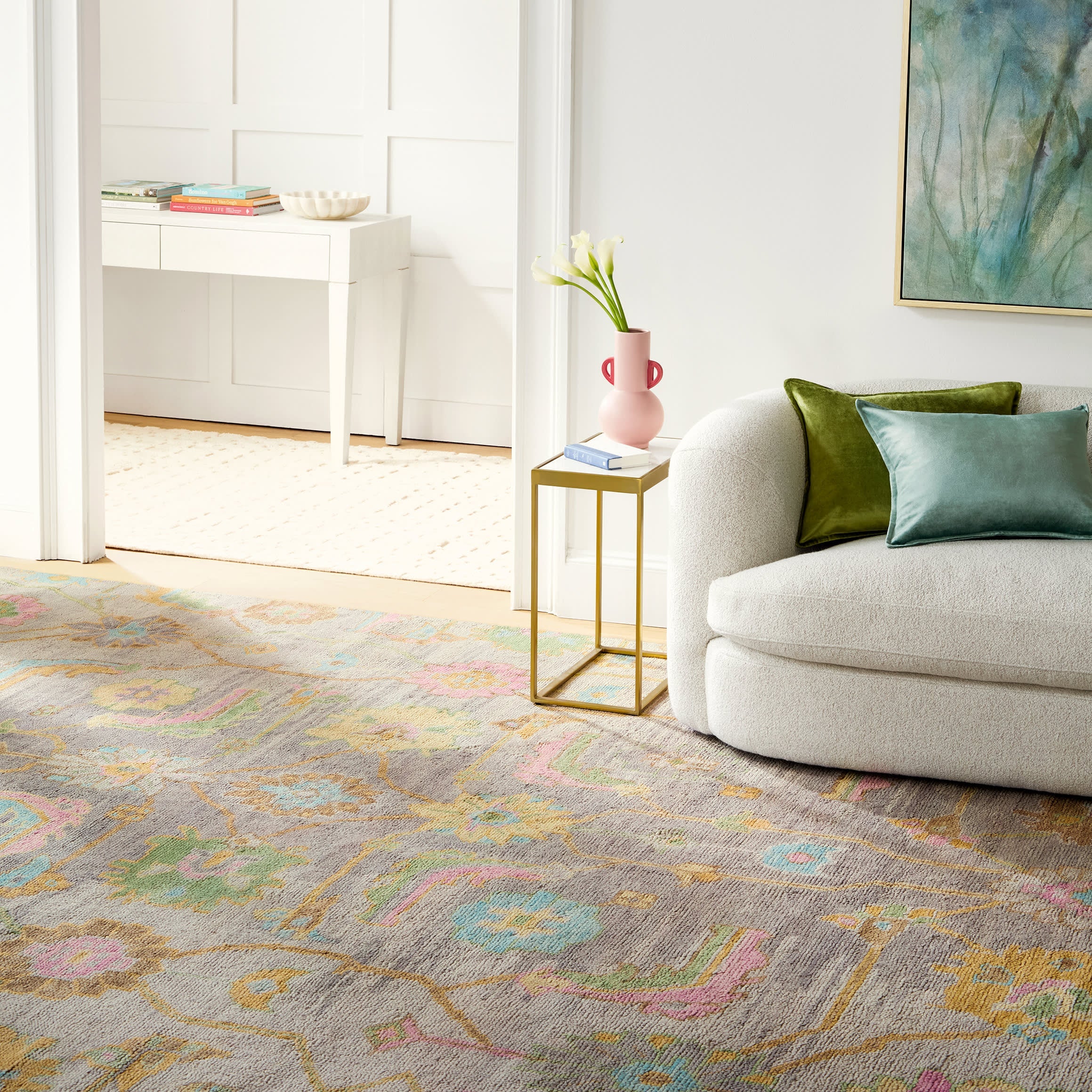 Iris Hand Knotted Wool Rug | Multi Image secondaire du produit