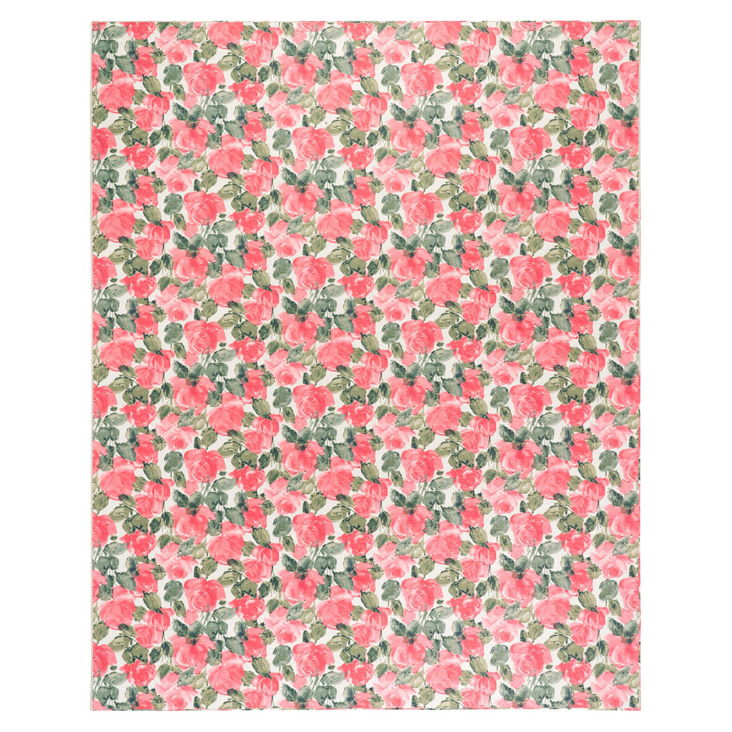 Pretty Peonies Machine Washable Rug | Multi